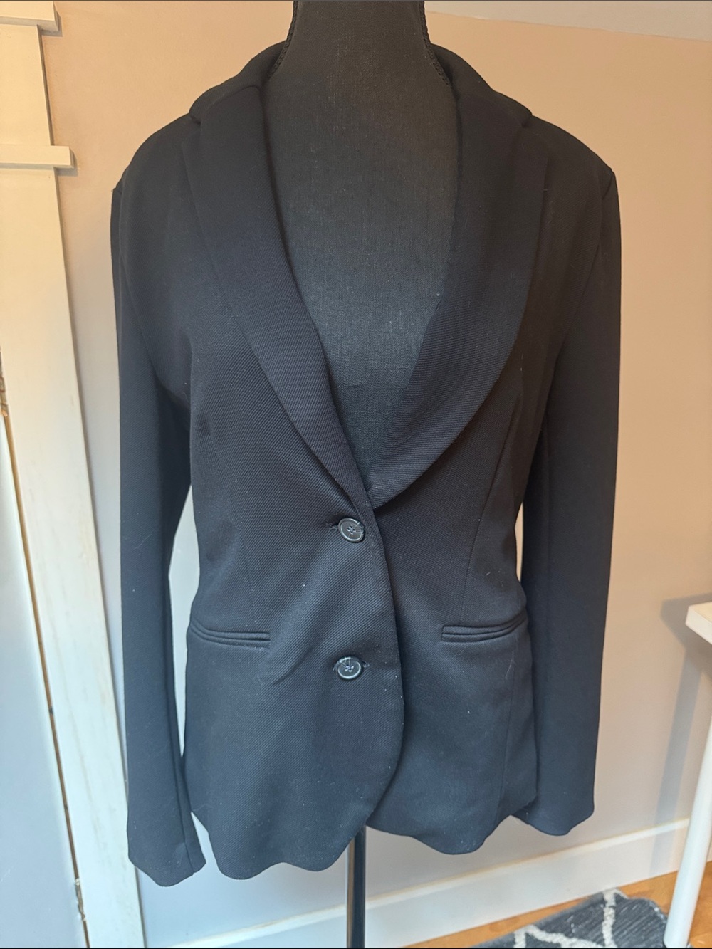 GAP Black Women's Single-Button Shawl Collar Blazer